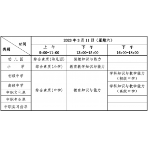 湖北省2023年上半年中小学教师资格考试（笔试）报名公告